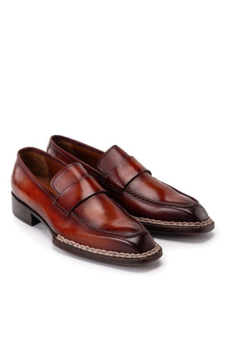 Paul Parkman 8503 Men's Handmade Shoes Calf-Skin Leather Norwegian Welted Loafer (PM6473)