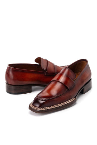 Paul Parkman 8503 Men's Handmade Shoes Calf-Skin Leather Norwegian Welted Loafer (PM6473)