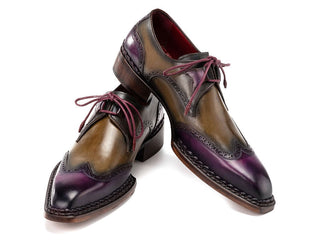 Paul Parkman 8505 Calf-Skin Leather Norwegian Welted Wingtip Derby (PM6446)-AmbrogioShoes