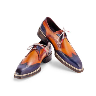 Paul Parkman 8505 Calf-Skin Leather Norwegian Welted Wingtip Derby (PM6446)-AmbrogioShoes