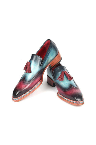 Paul Parkman 8507 Calf-Skin Leather Norwegian Welted Wingtip Loafers (PM6351)