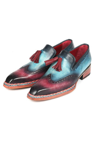 Paul Parkman 8507 Calf-Skin Leather Norwegian Welted Wingtip Loafers (PM6351)