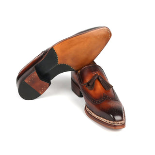 Paul Parkman 8507 Calf-Skin Leather Norwegian Welted Wingtip Loafers (PM6351)-AmbrogioShoes