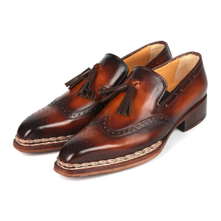 Paul Parkman 8507 Calf-Skin Leather Norwegian Welted Wingtip Loafers (PM6351)-AmbrogioShoes