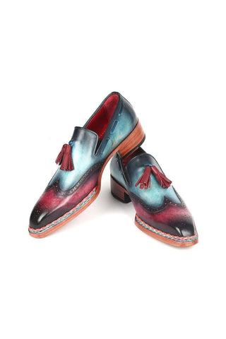 Paul Parkman 8507 Leather Norwegian Welted Wingtip Loafers (PM6351)
