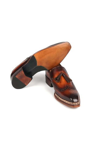Paul Parkman 8507 Leather Norwegian Welted Wingtip Loafers (PM6351)