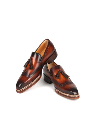 Paul Parkman 8507 Leather Norwegian Welted Wingtip Loafers (PM6351)