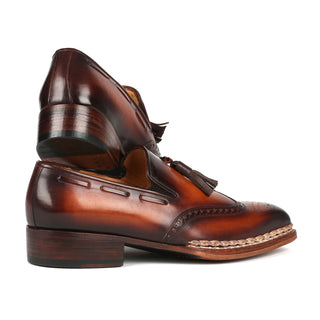 Paul Parkman 8507 Men's Shoes Calf-Skin Leather Norwegian Welted Wingtip Loafers (PM6351)-AmbrogioShoes