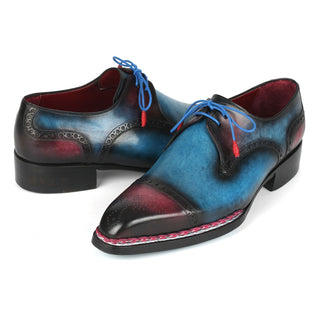 Paul Parkman 8508 Men's Shoes Calf-Skin Leather Norwegian Welted Cap Toe Derby (PM6379)-AmbrogioShoes