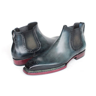 Paul Parkman 8847 Men's Handmade Shoes Calf-Skin Leather Norwegian Welted Chelsea Boot (PM6471)-AmbrogioShoes