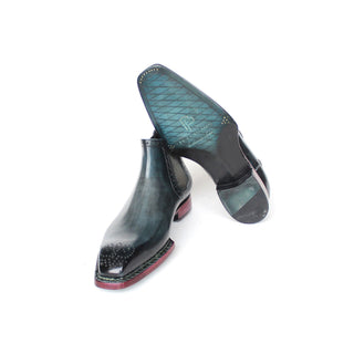 Paul Parkman 8847 Men's Handmade Shoes Calf-Skin Leather Norwegian Welted Chelsea Boot (PM6471)-AmbrogioShoes