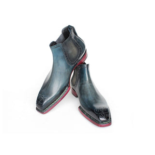 Paul Parkman 8847 Men's Handmade Shoes Calf-Skin Leather Norwegian Welted Chelsea Boot (PM6471)-AmbrogioShoes