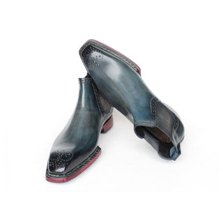 Paul Parkman 8847 Men's Handmade Shoes Calf-Skin Leather Norwegian Welted Chelsea Boot (PM6471)-AmbrogioShoes