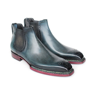 Paul Parkman 8847 Men's Handmade Shoes Calf-Skin Leather Norwegian Welted Chelsea Boot (PM6471)-AmbrogioShoes