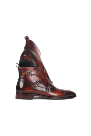Paul Parkman 88951 Leather Triple Monk-Strap Boots (PM6329)
