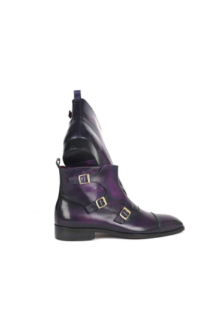 Paul Parkman 88951 Leather Triple Monk-Strap Boots (PM6329)