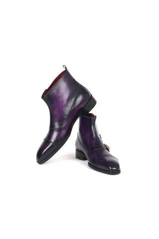 Paul Parkman 88951 Leather Triple Monk-Strap Boots (PM6329)