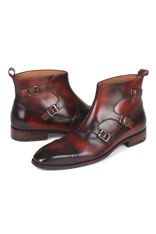 Paul Parkman 88951 Leather Triple Monk-Strap Boots (PM6329)