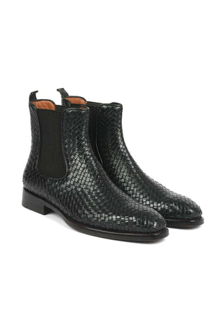 Paul Parkman 92WN87 Woven Leather Chelsea Boots (PM6347)