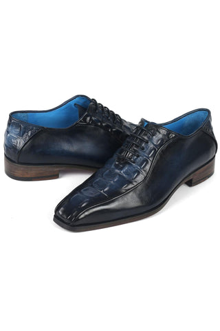 Paul Parkman 94 Croco Embossed Calf-Skin Leather Bicycle Toe Oxfords (PM6368)
