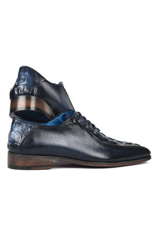 Paul Parkman 94 Croco Embossed Calf-Skin Leather Bicycle Toe Oxfords (PM6368)