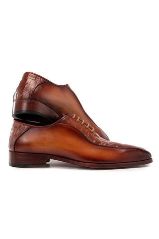 Paul Parkman 94 Croco Embossed Calf-Skin Leather Bicycle Toe Oxfords (PM6368)