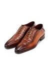 Paul Parkman 94 Croco Embossed Leather Bicycle Toe Oxfords (PM6368)