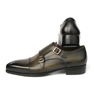 Paul Parkman 9468 Men's Shoes Calf-Skin Leather Double Monk Strap (PM6416)-AmbrogioShoes