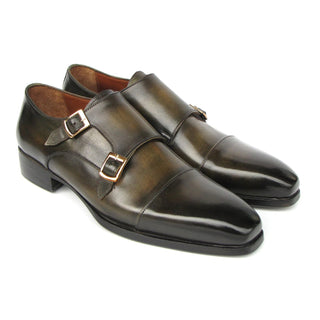 Paul Parkman 9468 Men's Shoes Calf-Skin Leather Double Monk Strap (PM6416)-AmbrogioShoes