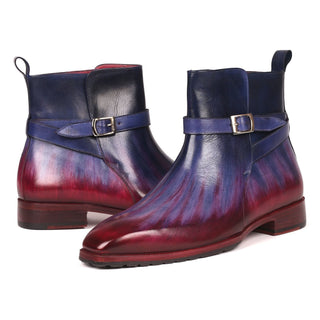 Paul Parkman 955MIX32 Men's Shoes Multi-Color Patina Leather Jodhpur Boots(PM6257)-AmbrogioShoes