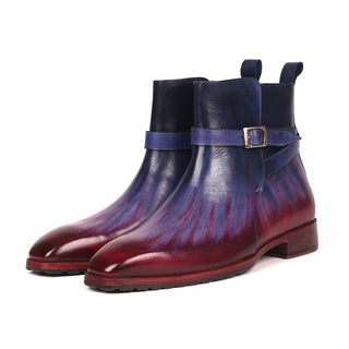 Paul Parkman 955MIX32 Men's Shoes Multi-Color Patina Leather Jodhpur Boots(PM6257)-AmbrogioShoes