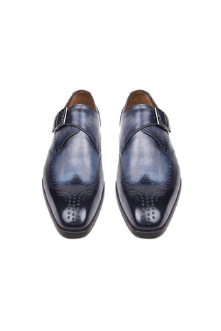 Paul Parkman 98F54 Leather Single Monk-Strap