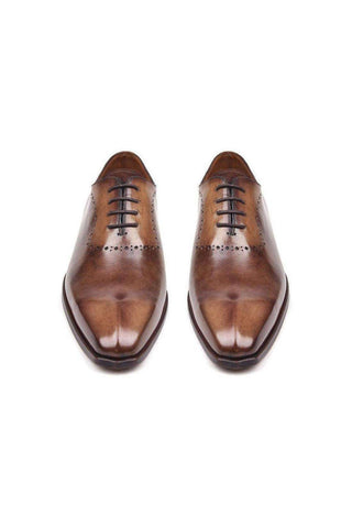 Paul Parkman AG44 Calf-Skin Leather Whole-Cut Oxfords (PM6314)-AmbrogioShoes