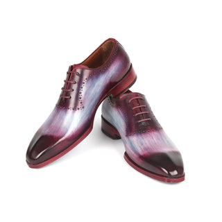 Paul Parkman 10PR23 Men's Shoes Blue & Purple Calf-Skin Leather Wholecut Oxfords (PM6314)-AmbrogioShoes