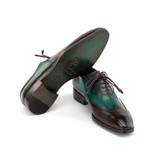 Paul Parkman AL32 Men's Shoes Patina Leather Wing-Tip Oxford (PM6464)-AmbrogioShoes