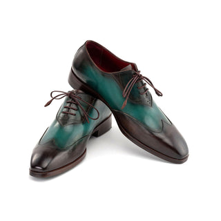 Paul Parkman AL32 Men's Shoes Patina Leather Wing-Tip Oxford (PM6464)-AmbrogioShoes