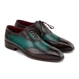 Paul Parkman AL32 Men's Shoes Patina Leather Wing-Tip Oxford (PM6464)-AmbrogioShoes