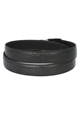 Paul Parkman B02 Men's Crocodile Embossed Calfskin Leather Belt (PMB207)