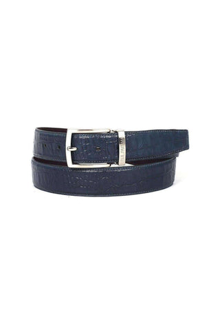 Paul Parkman B02 Men's Crocodile Embossed Calfskin Leather Belt (PMB207)