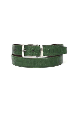 Paul Parkman B02 Men's Crocodile Embossed Calfskin Leather Belt (PMB207)