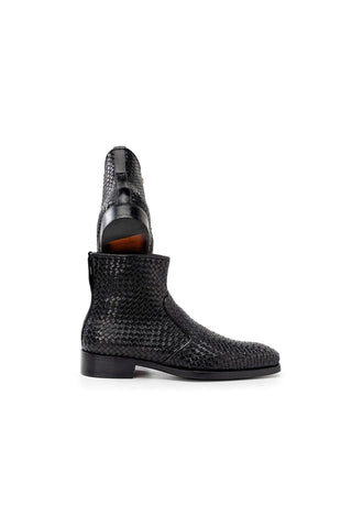 Paul Parkman BT269 Woven Calf-Skin Leather Welted Zipper Boots (PM6402)