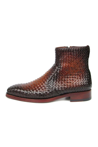 Paul Parkman BT269 Woven Leather Welted Zipper Boots (PM6402)