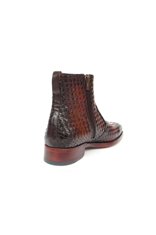 Paul Parkman BT269 Woven Leather Welted Zipper Boots (PM6402)