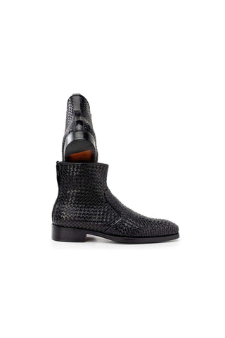 Paul Parkman BT269 Woven Leather Welted Zipper Boots (PM6402)