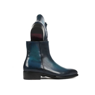 Paul Parkman BT3955 Men's Shoes Calf-Skin Leather Zipper Boots (PM6343)-AmbrogioShoes