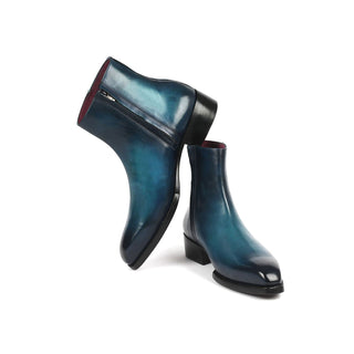 Paul Parkman BT3955 Men's Shoes Calf-Skin Leather Zipper Boots (PM6343)-AmbrogioShoes