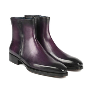 Paul Parkman BT3955-PRP Men's Shoes Purple Calf-Skin Leather Zipper Boots (PM6355)-AmbrogioShoes