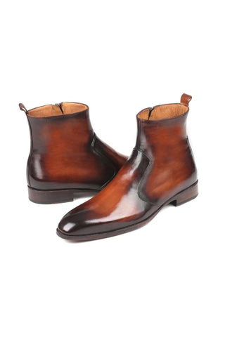 Paul Parkman BT48 Burnished Calf-Skin Leather Zipper Boot (PM5601)-AmbrogioShoes