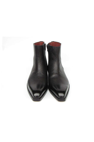 Paul Parkman BT6499-BLK Black Floater Leather Side Zipper Boots (PM6392)