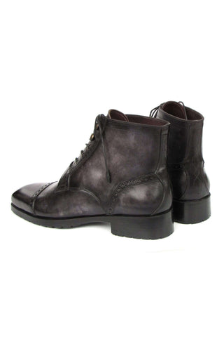Paul Parkman BT9566 Leather Cap-Toe Derby Lace-Up Boot (PM6457)